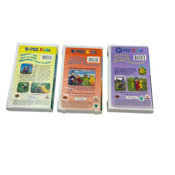 Teletubbies VHS Lot 3 Big Hug Here Come Favourite Things Vintage Hard Shell Case - Picture 2 of 7